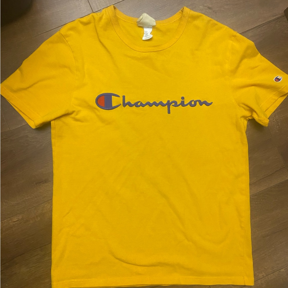 Champion Men Golden Yellow Tee